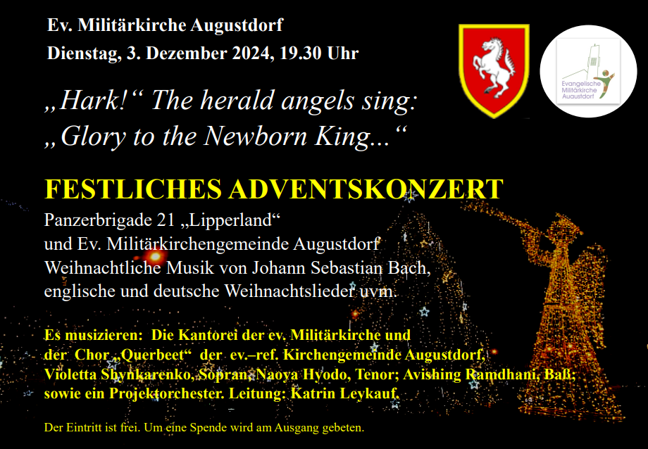 FESTLICHES ADVENTSKONZERT Dezember 2024, 19.30 Uhr